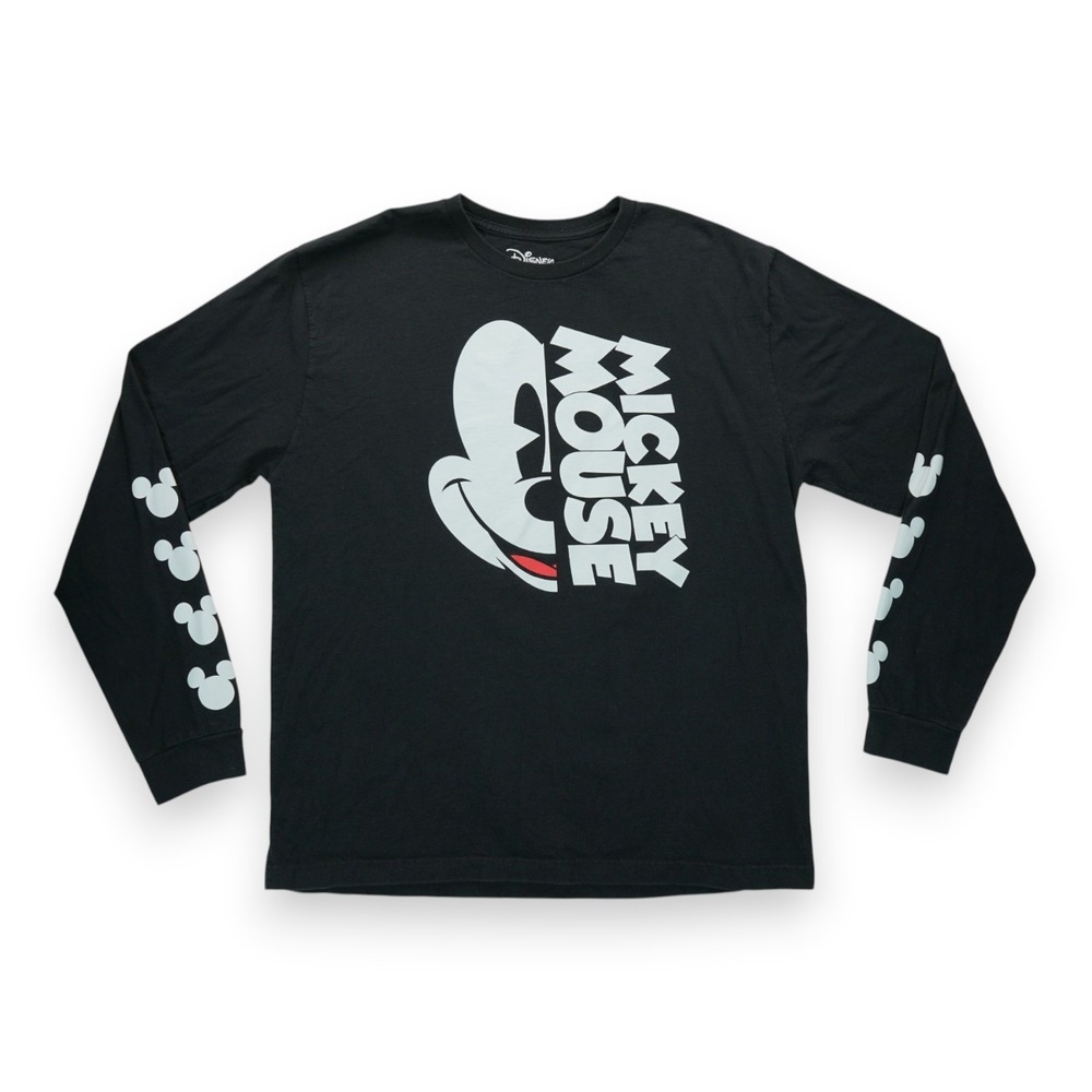 Walt Disney Mickey Mouse Shirt Long Sleeve Size‎ 2X Black ~ Unisex